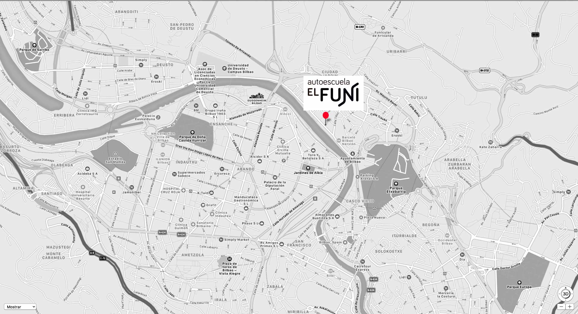 mapa autoescuela el funi